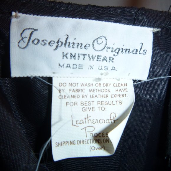 Vintage 1980's 2 Piece Leather Suede Dress Unique! - Picture 6 of 6